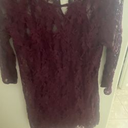 Purple Lace Cover Dress 👗 
