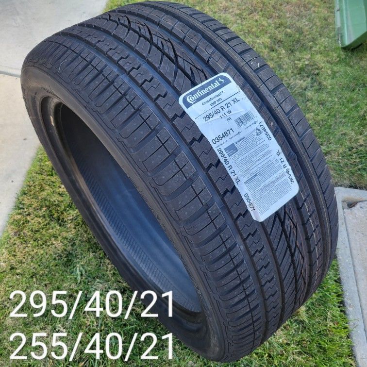 295/40/21 Continental New & 255/40/21 Continental