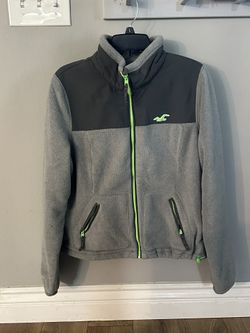 Hollister Fleece Zip-up Gray - Size L