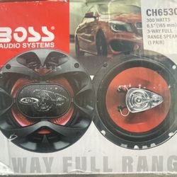 NEW 6.5" BOSS Car Speakers - 3-Way Full Range (300W)