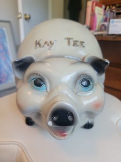 KayTee Chalkware Piggy Bank 1960's
