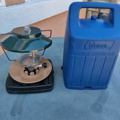 Two Mantle Coleman Propane Lantern With Carrying Case