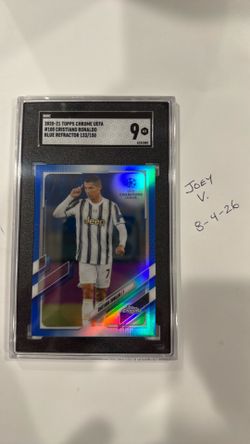 2020-21 Topps Chrome UEFA Christiano Ronaldo Blue Refractor 9