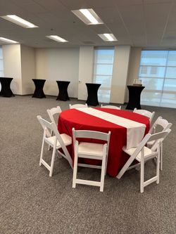 Chairs, Tables, Canopies, Draping, Jumepers, More