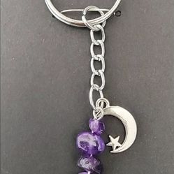 Amethyst keychain