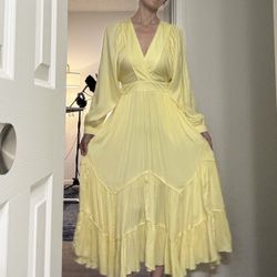 Lana Yellow Maxi Dress size 2
