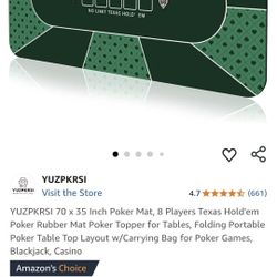 Poker Table Map Brand New With Carry Bag