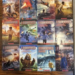Complete lot of 12 I Survived books by Lauren Tarshis.