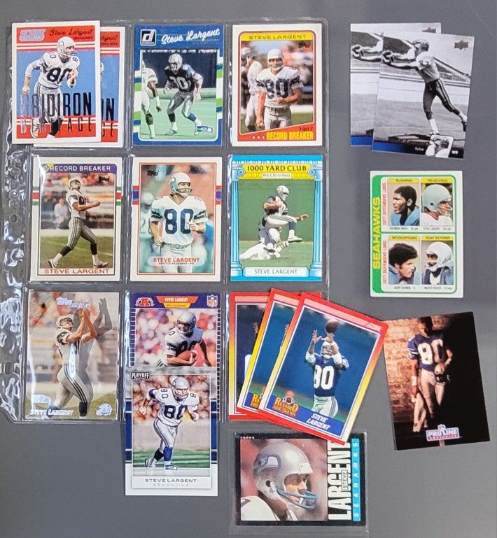 π 18 Card (14 Different) HOF Steve Largent Cards