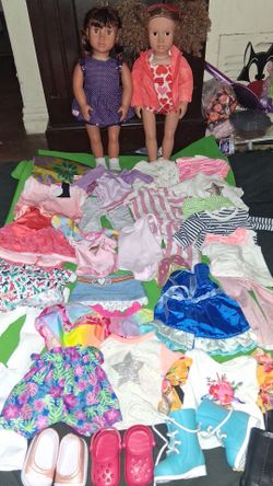 Our Genation Dolls with Clothing and Accessories Lot