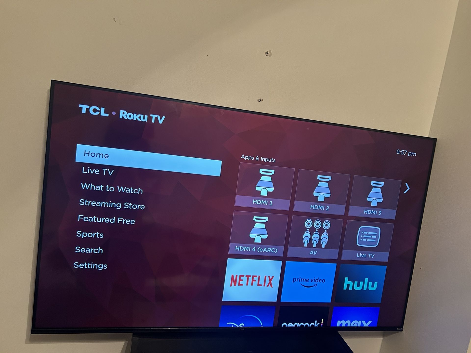 50in TCL Smart Roku Tv