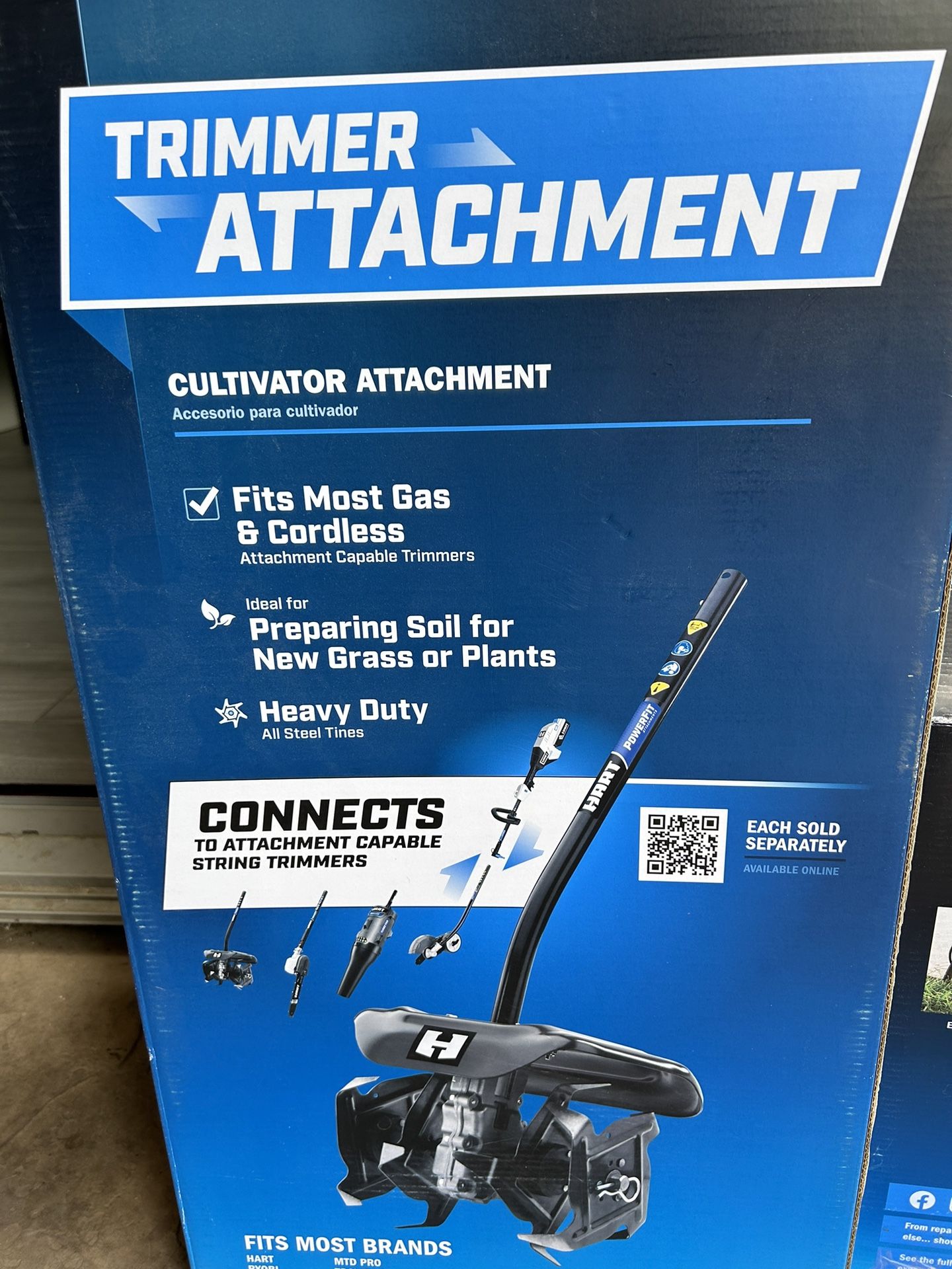 Hart Cultivator Attachment Weed eater Landscaping