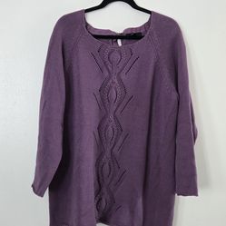 ELLOS Violet Knit TOPIC (PLUS Size)