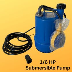 New, 1/6 HP Submersible Water Pump