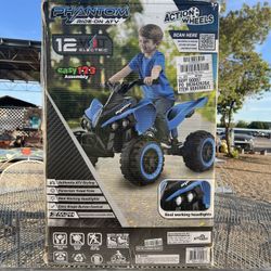 New 12v Atv Quad Ride On Blue