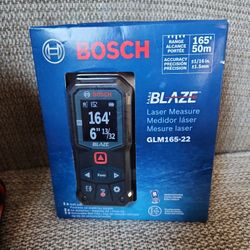 BLAZE 165 ft. Dual Power Battery Laser Distance Tape Measuring Tool w/ Color Screen & Measurement Rounding