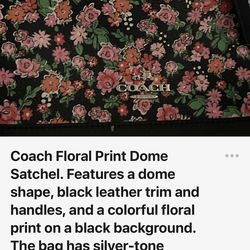 Coach floral purse