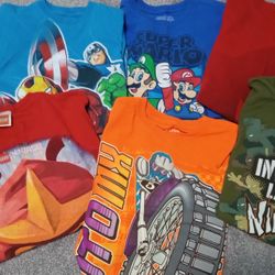 Lot Of 7 Boys Novelty Shirts Size Large (10-12)