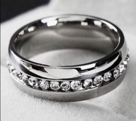 New 18 k white gold men’s wedding ring men run engagement ring