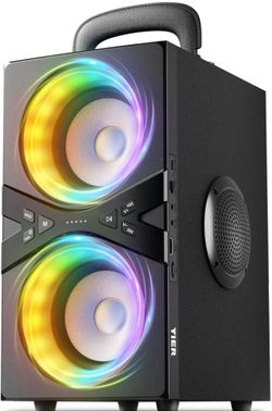 Party Bluetooth Speaker:80W Peak Large Stereo Sound for Outdoor,Deep Bass,TWS,Loud with Lights,Portabe Wireless Big Speakers with Long Playtime,House,