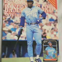 August 1987 Beckett Baseball Card Monthly Magazine Featuring Bo Jackson 