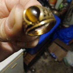 Gold Tigers Eye Ring