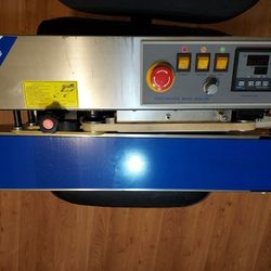 Continuous band sealer by Jorestech .  CBS - 730I.
  Size about 35 x 15 x 22". weight 50-60 lbs.