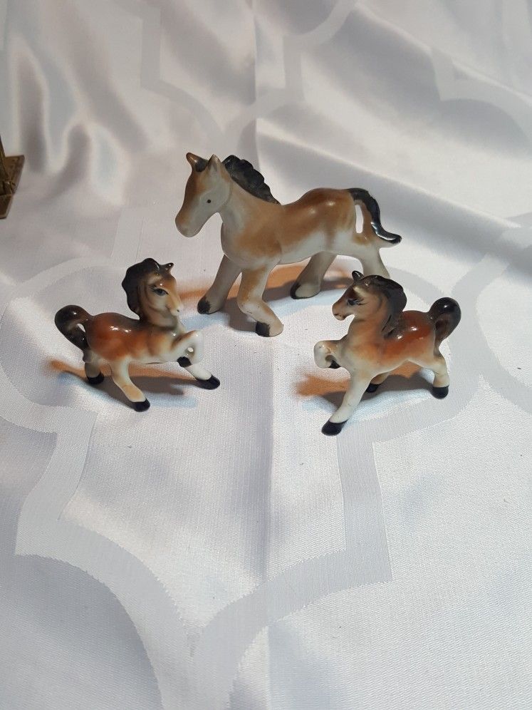 Vintage Bone China Horses