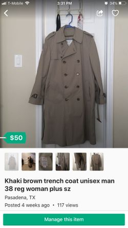 Trench coat 38 regular