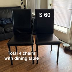 dining chair with dining table 