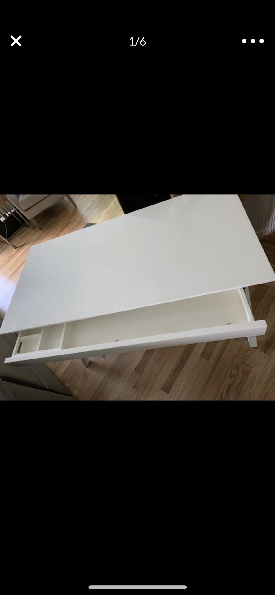 Crate & barrel office desk and file cabinet