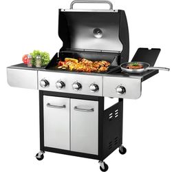 3 Burner Propane Gas Grill，37,000 BTU Gas Grill Ideal for Outdoor Cooking