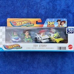 New Hot Wheels Racer Verse Toy Story 4 Pack Set ( VALENCIA) $40