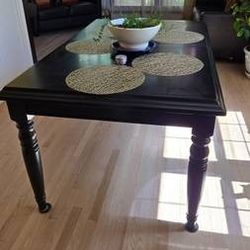 Extendable Indonesian Acacia Wood Dining Table - Seats 8! - Price Reduced!