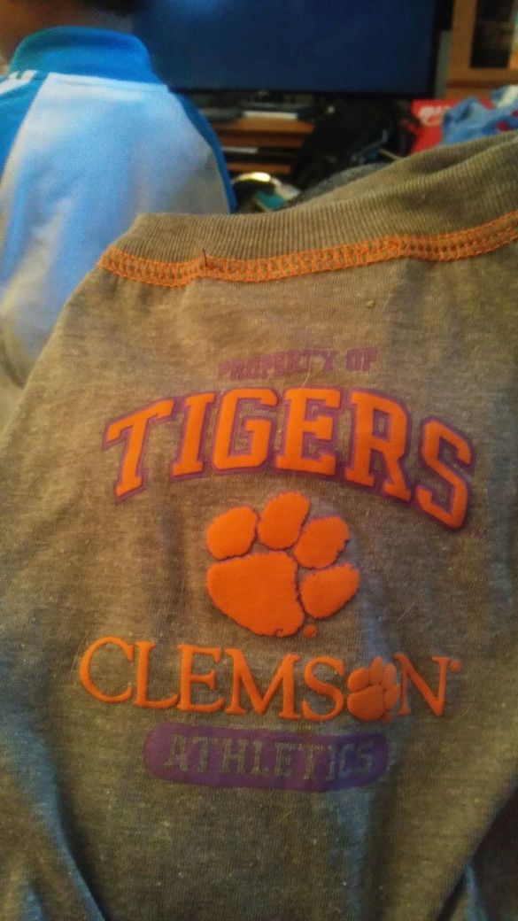 Clemson tigers small dog shirt