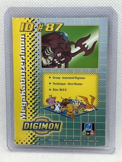MegaKabuterimon Holo Foil Bandai Digimon 1999 ID #87 DP 400 Digimon Toy Card for Sale in Saint Clr Shores, MI - OfferUp MegaKabuterimon Holo Foil Bandai Digimon 1999 ID #87 DP 400 Digimon Toy Card for Sale in Saint Clr Shores, MI - OfferUp