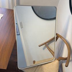 Mirror for Wall, 20X28 Inch Rounded Rectangle Mirror, White Bathroom Vanity Mirror, Wall Mirror for Living Room Bedroom Entryway, Wall Decor,