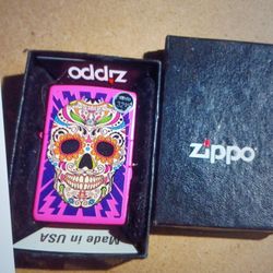 ZIPPO SUGAR SKULL WITH BOLTS REGULAR FREQUENCY MATTE ZIPPO LIGHTER