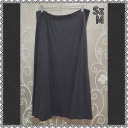 WOMENS HEATHER GRAY MAXI SKIRT SIZE M
