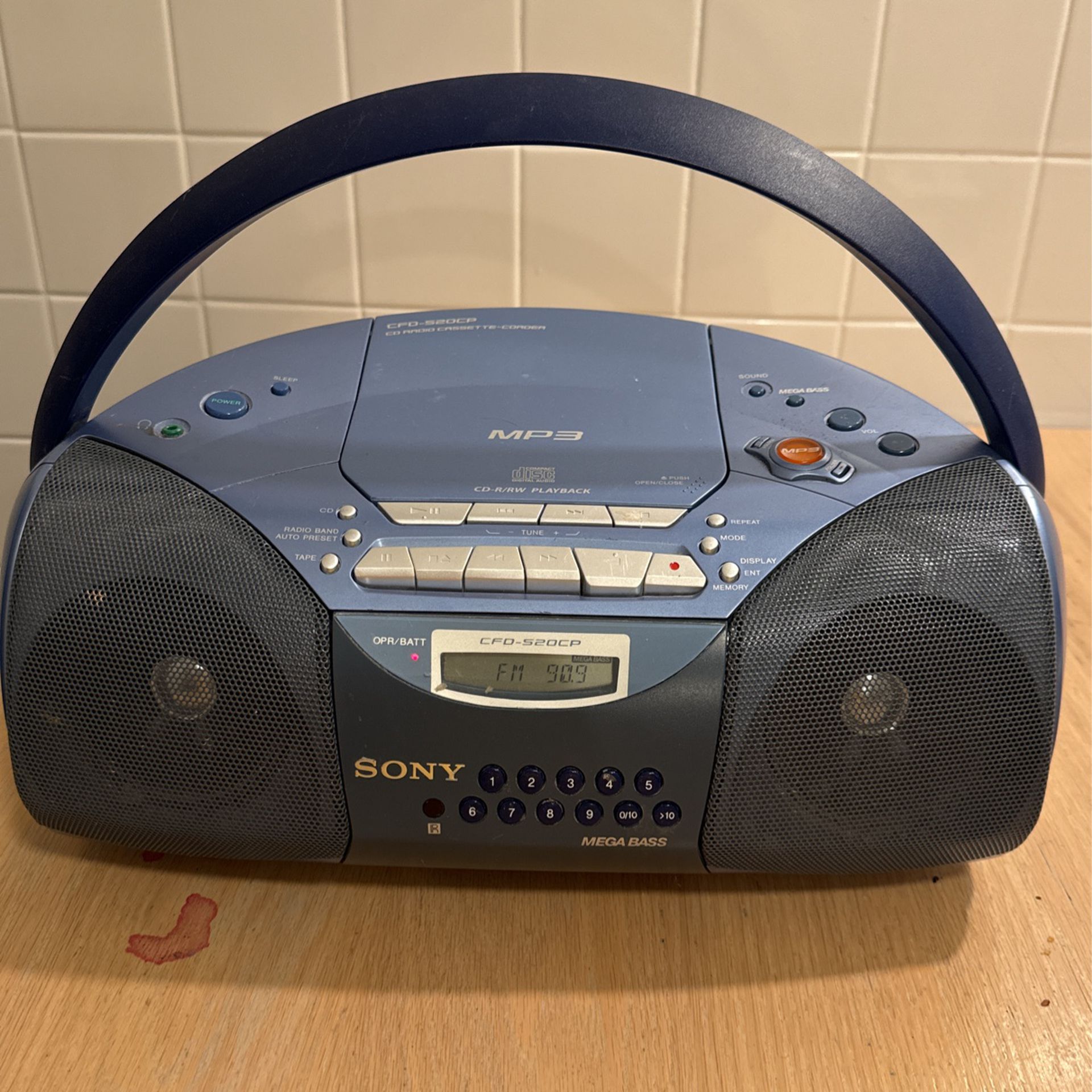 Sony Portable Stereo Boom Box With CD And cassette