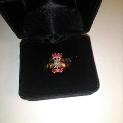 14 K Gold Ruby Ring Size 6.5