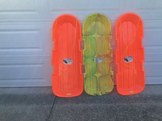 Snow toboggans sleds