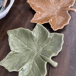 Pottery Barn Leaf Plates