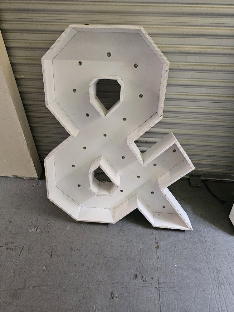 marquee letters wood with leds.  & 