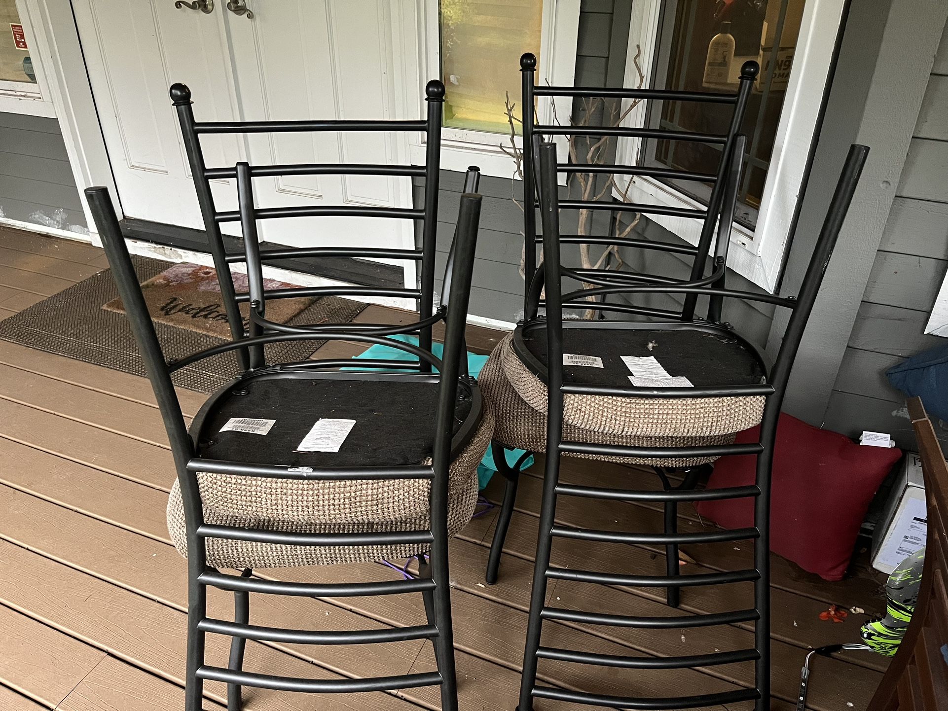 4 Metal Dining Chairs