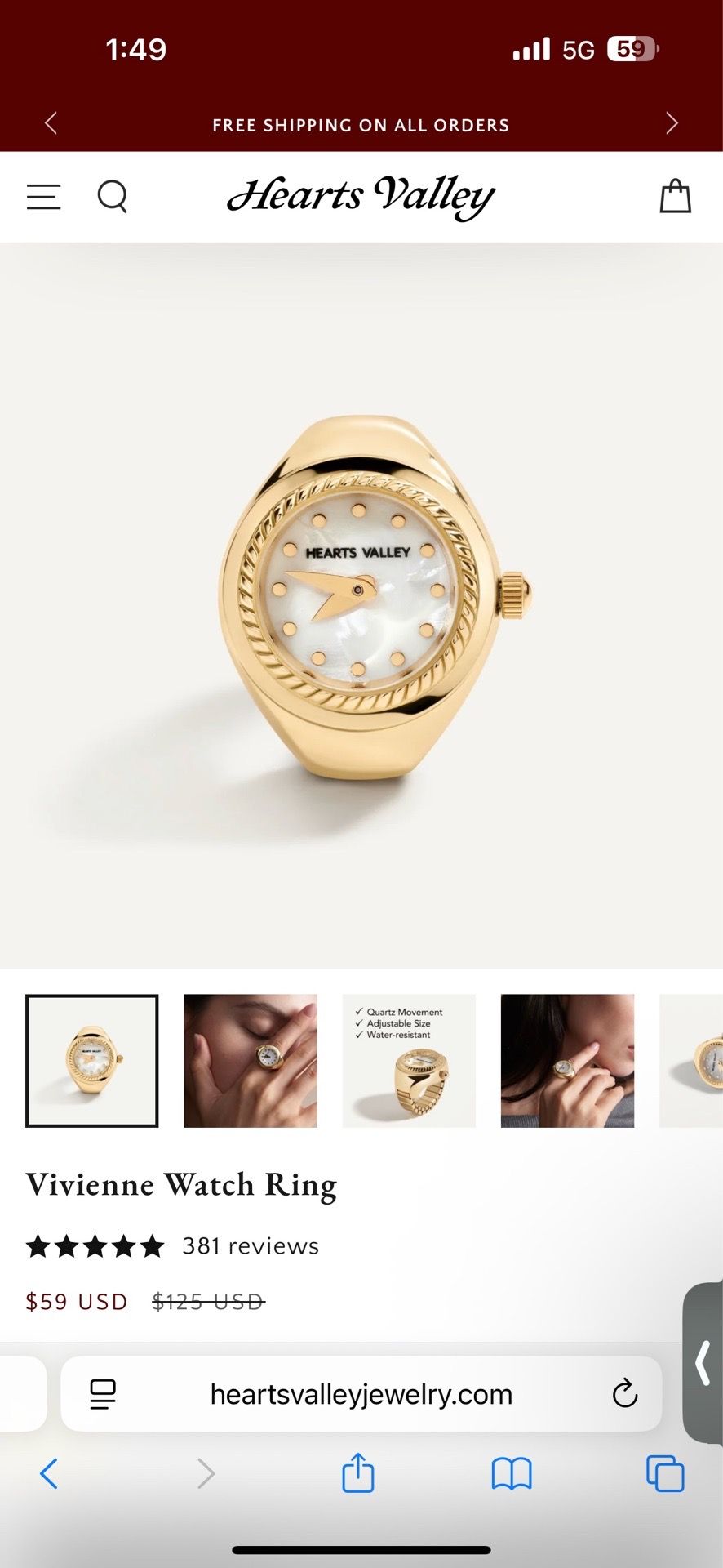Ring watch