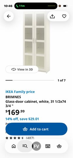 IKEA brimnes glass door cabinet
