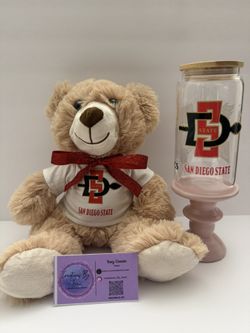 San Diego State University Aztecs College Swag Bear/Tumbler College Gift