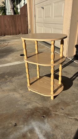 Small wood side table
