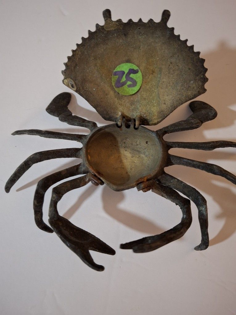 Vintage brass crab
